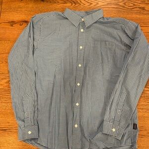 Patagonia blue/white gingham men’s large button down